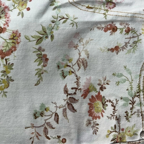 Rebecca Taylor LA VIE Belle Bouquet Floral Print Boho Cut Off Denim Shorts Sz 25 - Picture 4 of 11